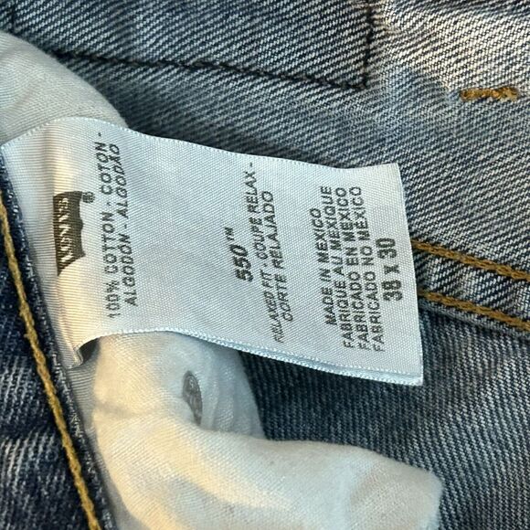 Levis Mens 550 Relaxed Fit Jeans Size 38x30 Measures 36 X 281/2 Workwear Dadcore - Picture 3 of 16